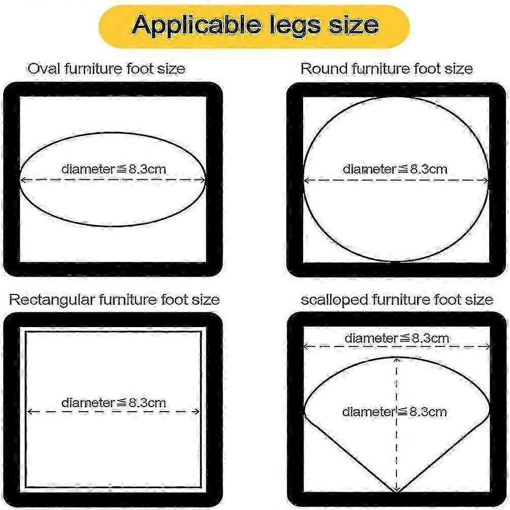 Furniture Booster Bed Legs, Increase Height Adjustable By 5cm Or 10cm Black hwyC