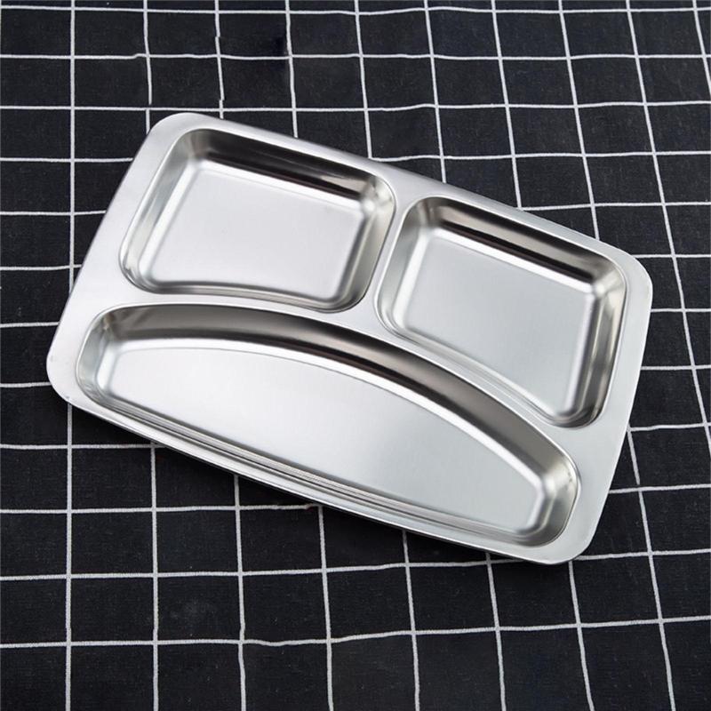 Rectangular Divided Plate Dinner Tray Dinner Plate Suitable for Meal and Snacks