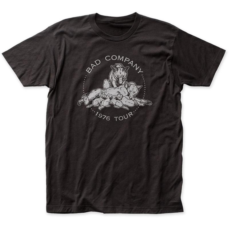 

Bad Company 1976 Tour Unisex T-shirt Music Classic Concert Rock Band Tee New Black L