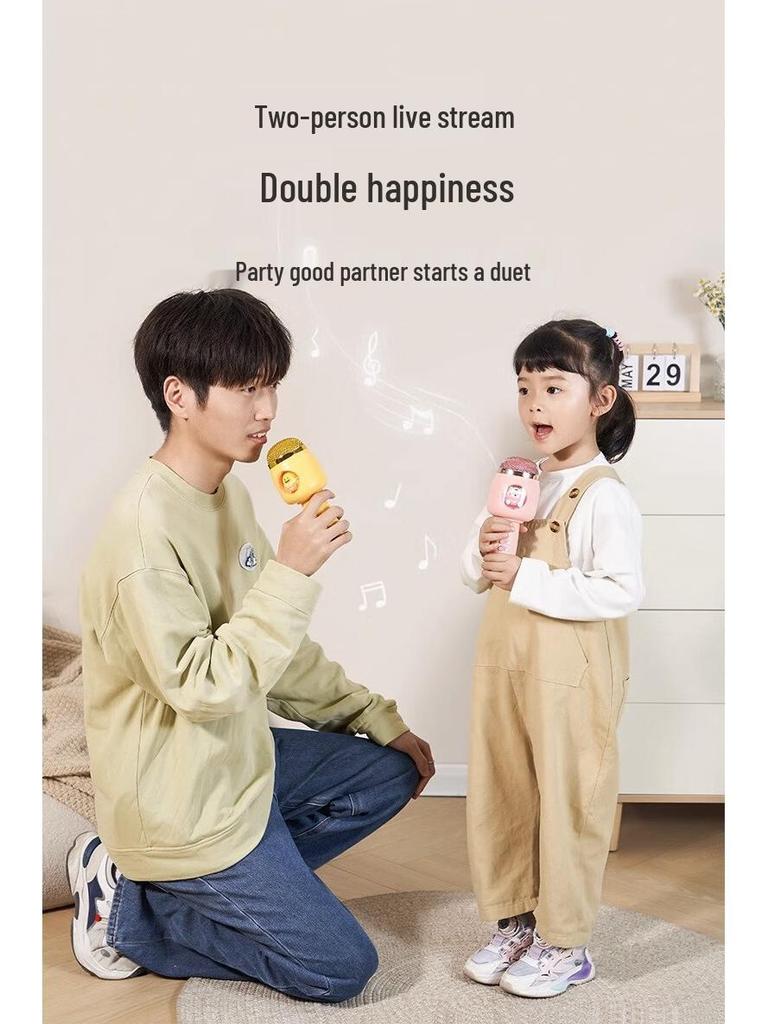 Kabelloses KTV-Mikrofon und Lautsprecher für Kinder - Singspielzeug für Familienspaß