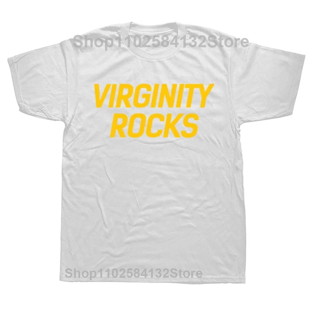 Funny Virginity Rocks Graphic Tshirt Men Women Oversized T-shirts Haven't Lost My Virginity Because I Never Lose Meme T Shirt