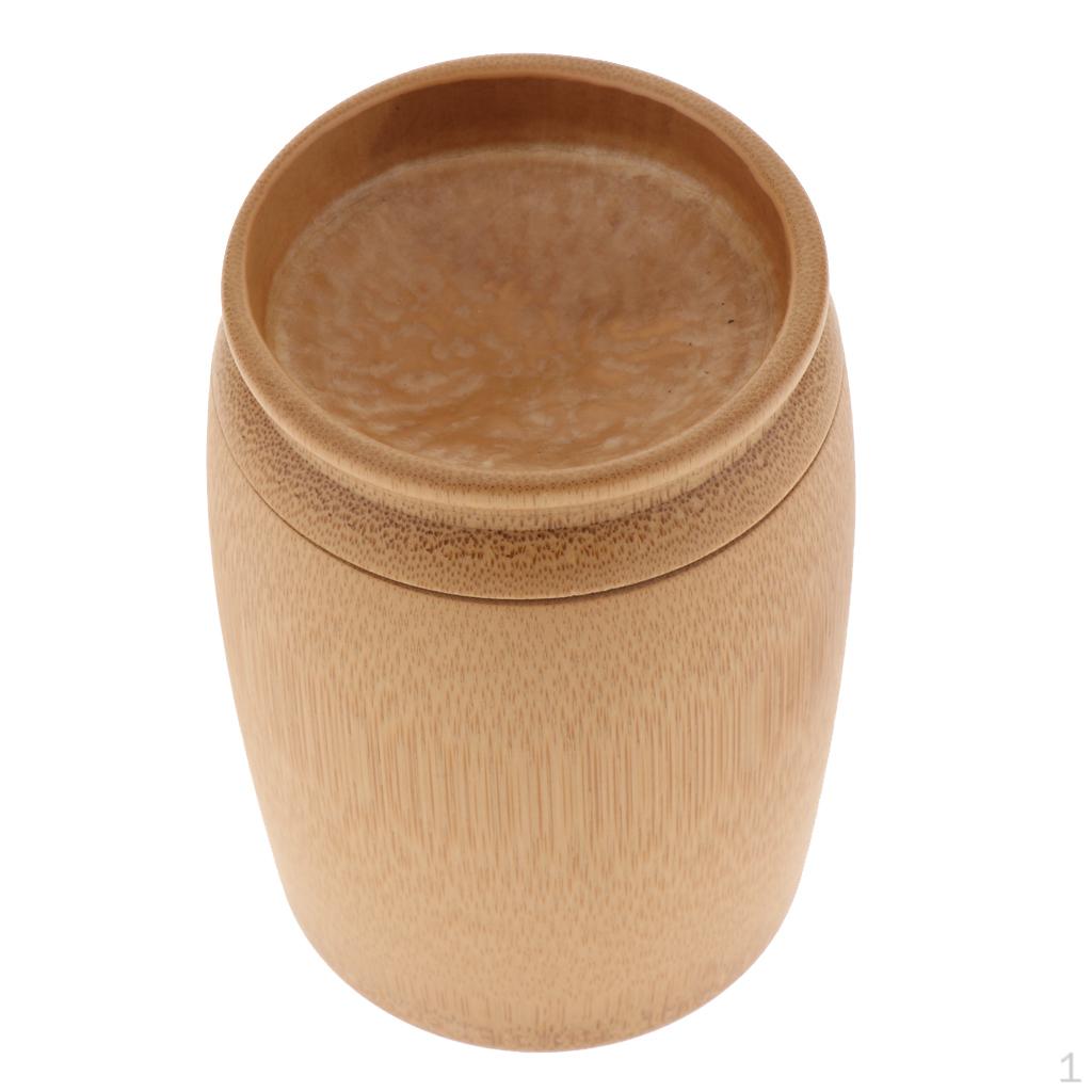 5. Бамбуковая круглая емкость для хранения муки, сахара, чая, кофе, кухонной чайной посуды, банки для печенья b