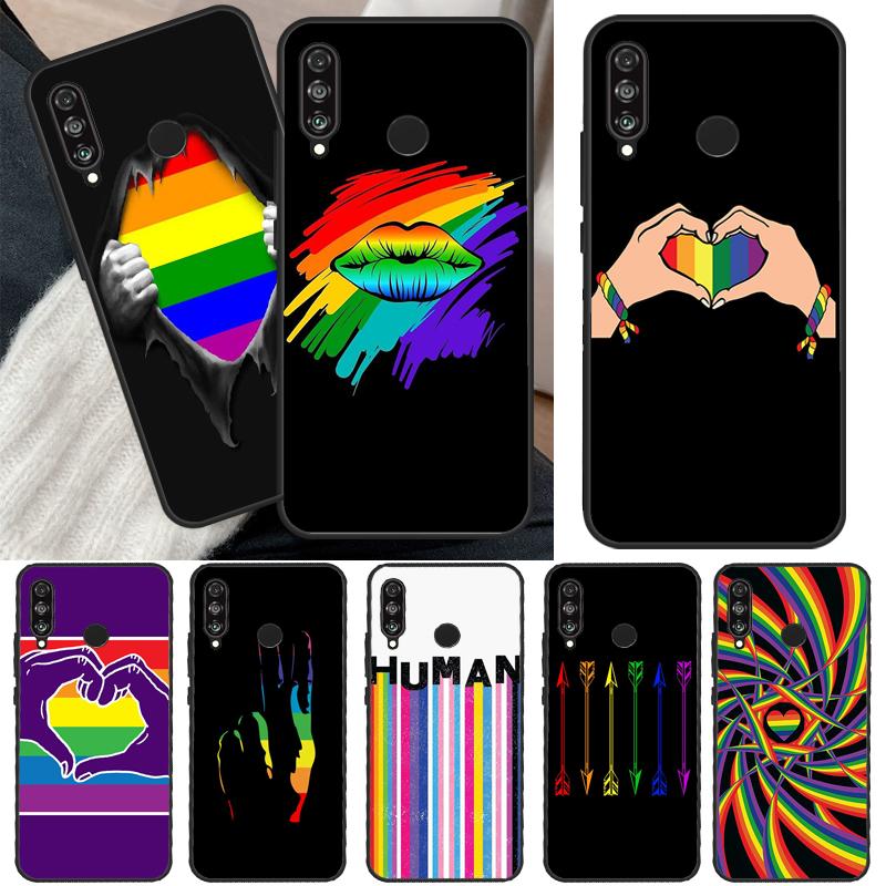 Gay Pride LGBT Rainbow Flag Cover For Huawei P30 Lite P40 P20 P50 Pro Nova 5T P Smart 2019 Case For Honor 50 10i 8X
