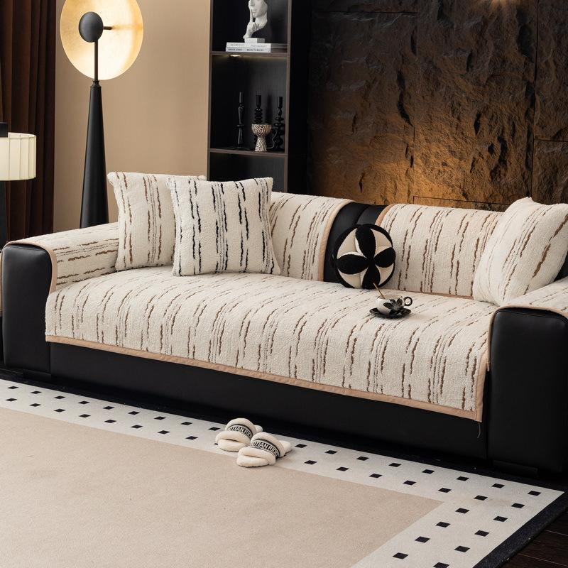 Winter Thickened Plush Sofa Cushion  New Simple Wind Light Luxury Non-Slip Seat Cushion Sofa Cover Cover Cloth