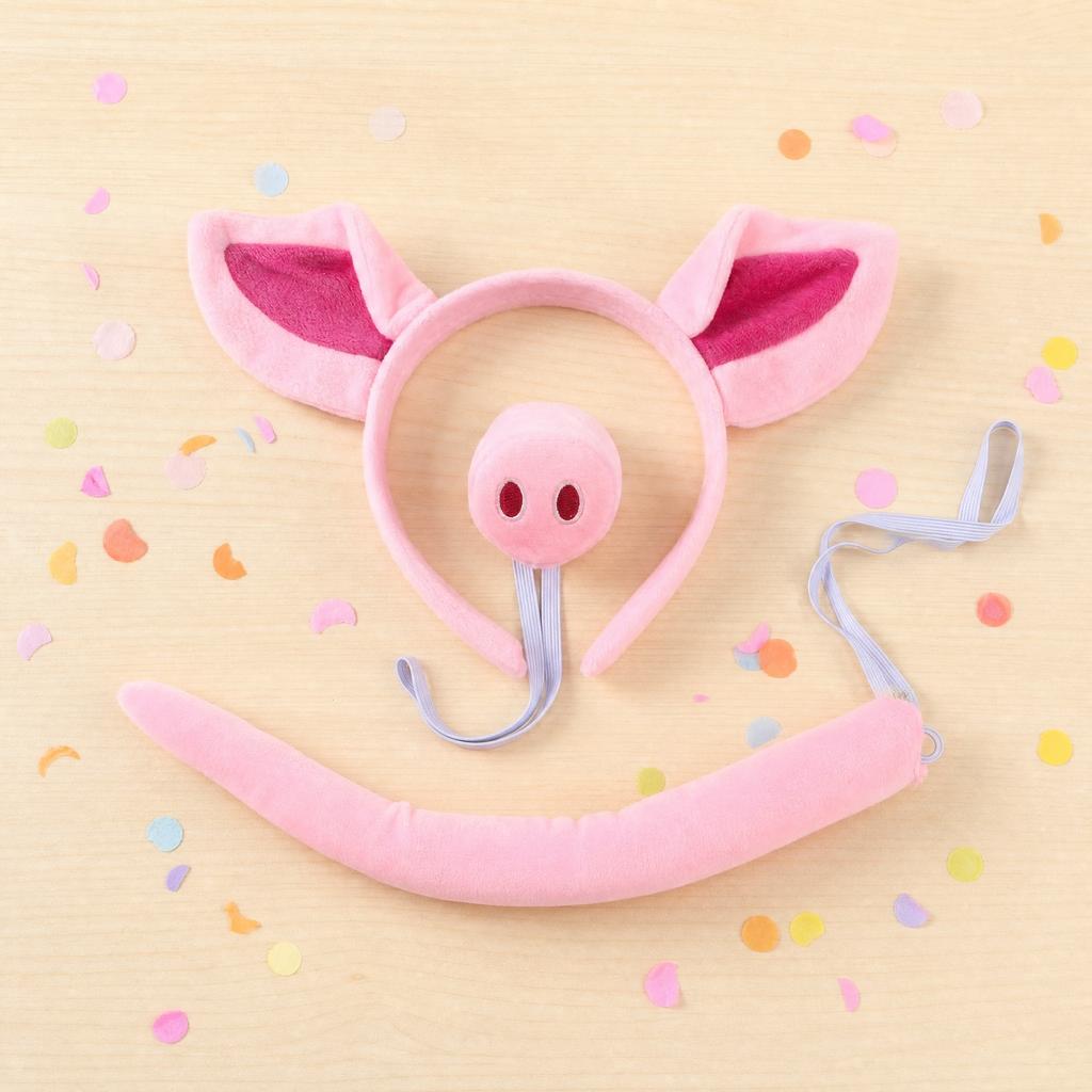 Costume Accessories Set Ears Headband Nose and Tail 3-Piece