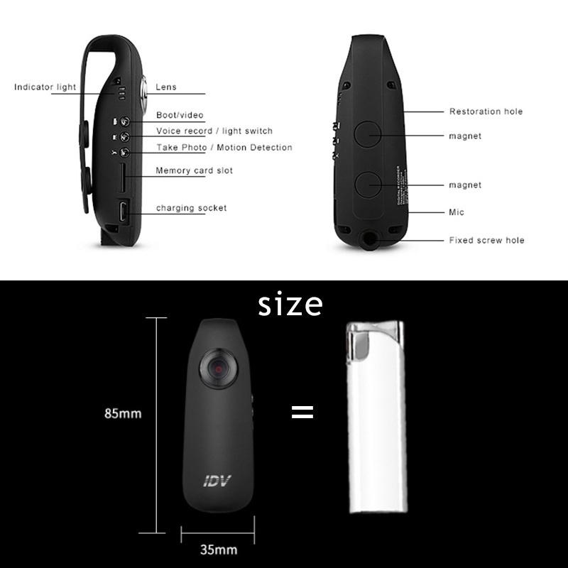 Buy 4 In1 HD 1080P Wide Angle Mini Camcorder Dash Cam Police Body