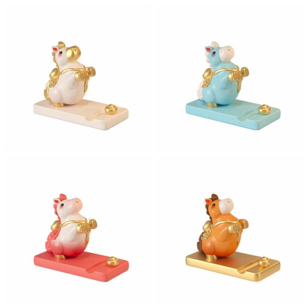 Pony Shape Zodiac Pony Phone Holder Resin Cell Phone Bracket Mobile Phone Stand Phone Accessories