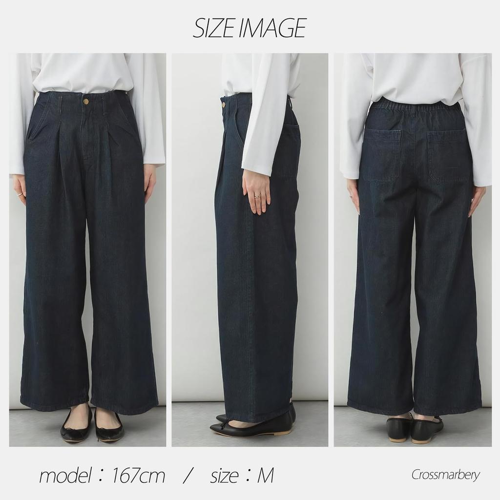 Crossmarberry Wide Plus Elastic Size Loose Slimming Elastic Baggy Work Jeans Women's Jeans, Size, Waist, 4L, Fit, Legs, Waist, Pants, Flattering,