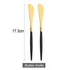 Black Gold Butter Knife Matte Stainless Steel Cutlery Cheese Dessert Jam Spreaders Cream Knifes Gold Dessert Tool Utensil