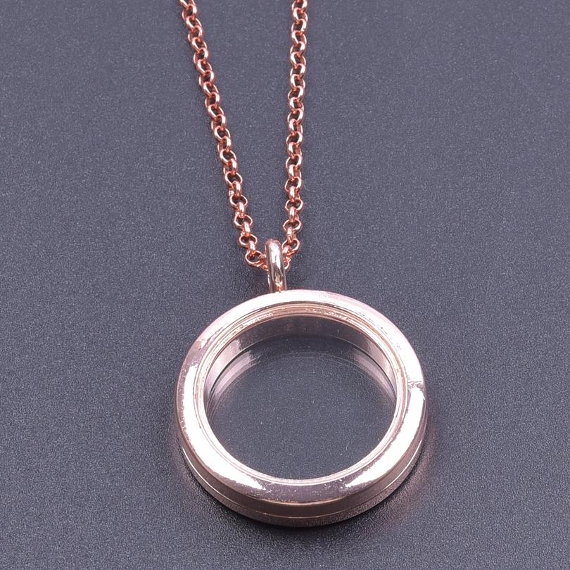 25/30/35/40 mm Locket Pendant Necklace For Women Men Accessories Rhinestone Cage Floating Locket Charms Necklaces Chain On Neck