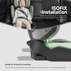 Jovikids Foldable Child Seat with ISOFIX, i-Size R129 Car Seats approx 3-12 Years (100-150cm), Booster Seat with Backrest, Suitable for Travel (Green)