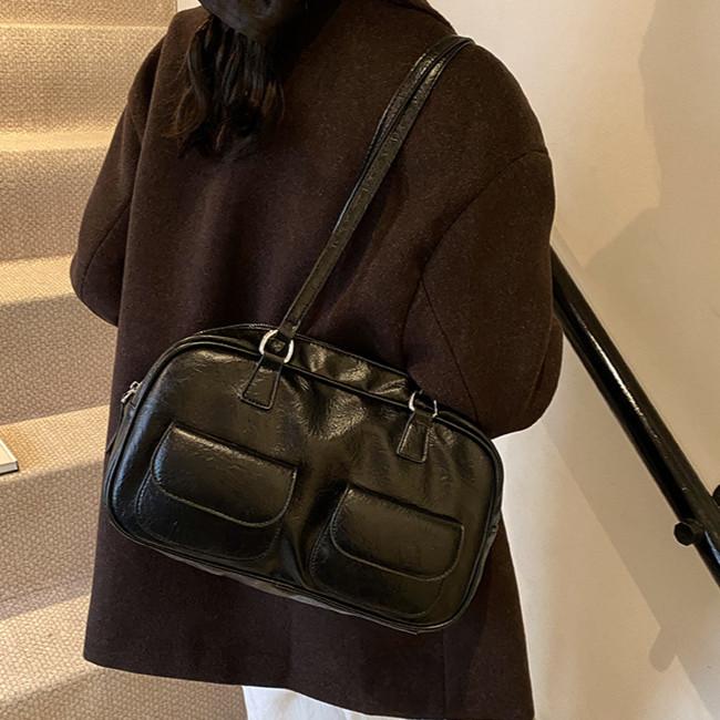 Ielgy High-End Commuter Underarm Bag Retro Fashionable All-Match Shoulder Bag