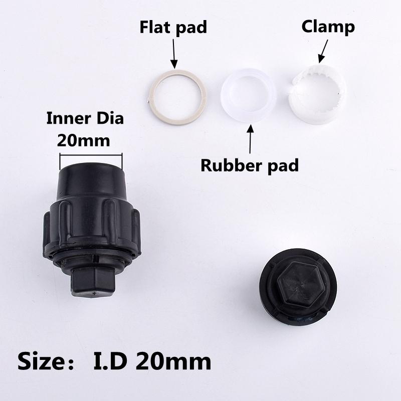 

1PC PE End Plug Direct Quick connector Plastic joint Water Pipe Connectors Garden Agricultural Accessories 1 PC