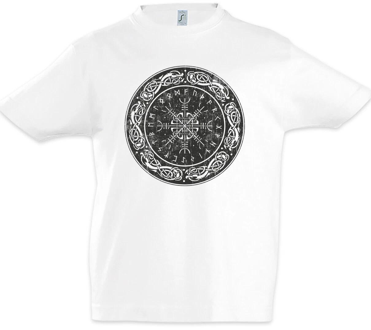 

Viking Shield I Boys T-Shirt Valhalla Vikings Odin Thor Ragnar Vikings Shield- 100
