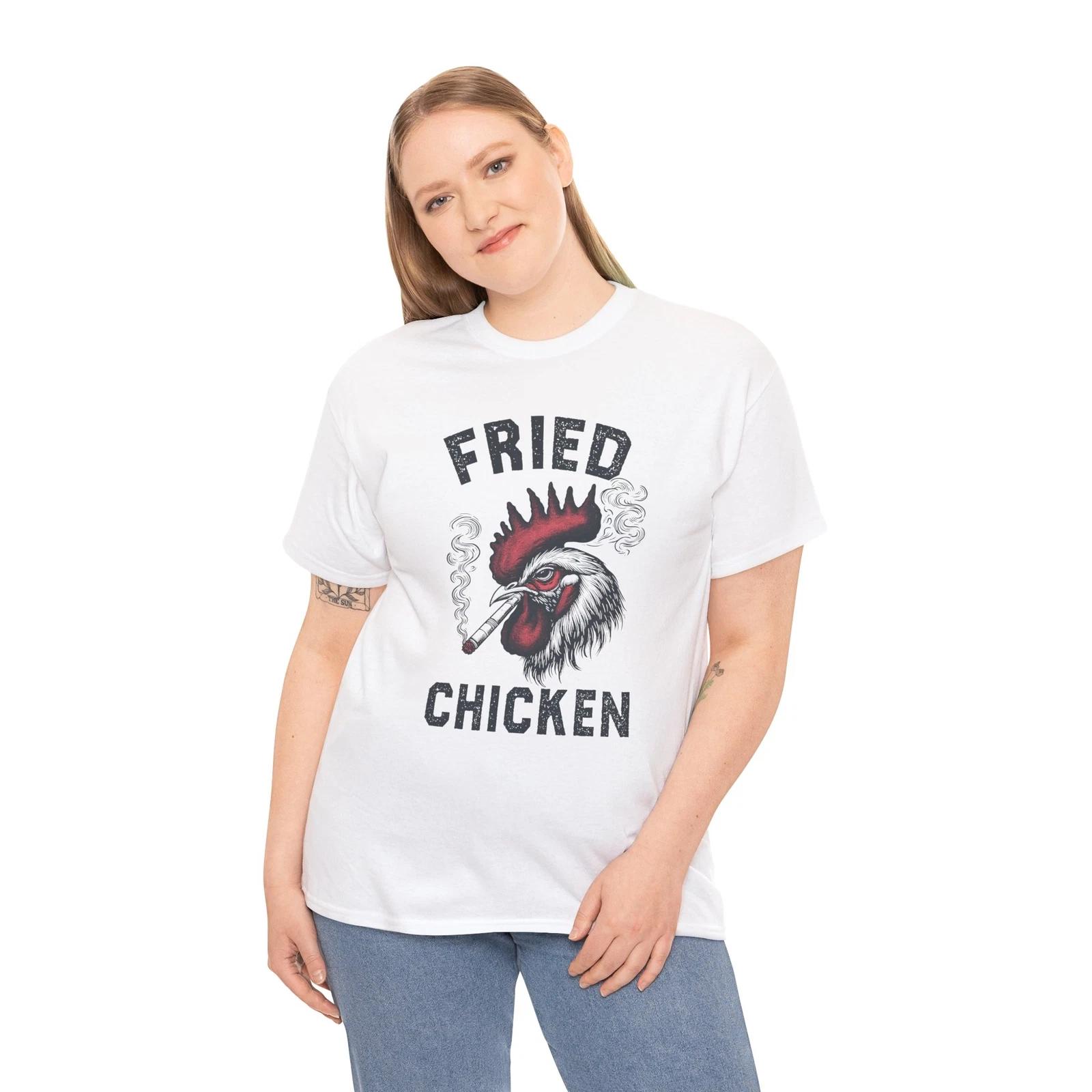 Funny Fried Chicken Smoking T-Shirt - So Bad It s Good Funny Tee for Humor Fans 2XL