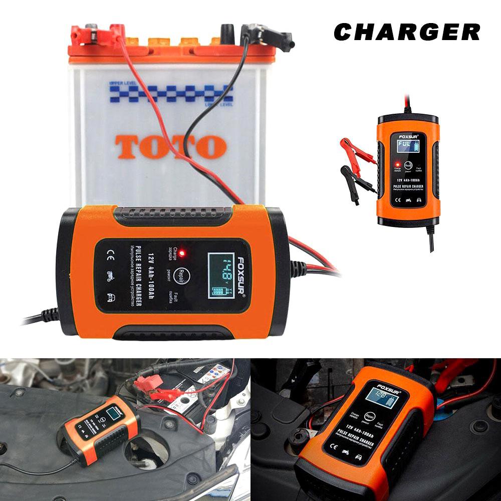 12V Motorcycle & Car Automatic Intelligent Battery Charger EFB AGM GEL