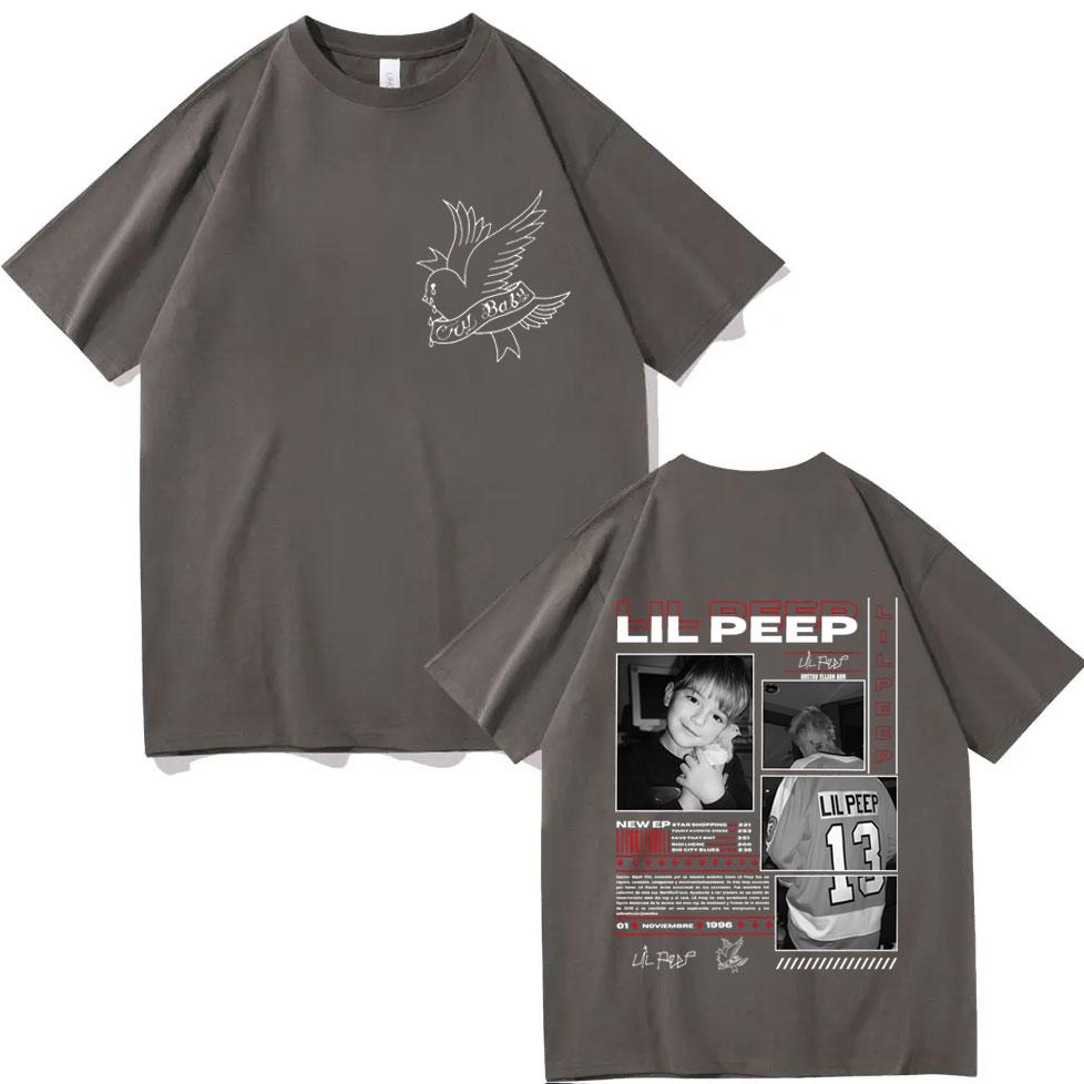 Rapper Lil Peep Album Merch Tshirt Men Women Retro Fashion Hip Hop Short Sleeve T Shirt High Quality Cotton Oversized Tshirts