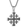 Θρησκευτικά Κοσμήματα Ανδρικά Νέος Σταυρός Κολιέ Ανοξείδωτο Ατσάλι Hip Hop Εξατομικευμένο Μενταγιόν
