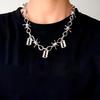 Douyin Cross-Border Thistle Thorns Hip-Hop Necklace: Trendy Blade Design for Men & Women, Cool Disco Clavicle Chain.
