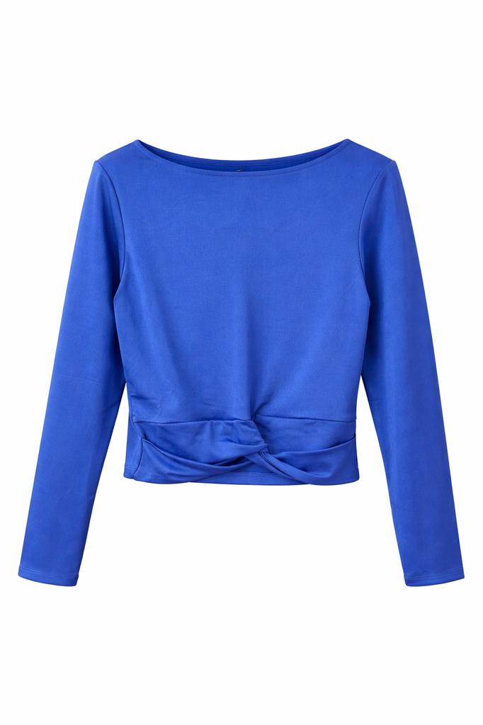 Guido Maria Kretschmer - Women' Long Sleeve Crop-Top Blouse - Kim Shirt Gmk-0923-01618 Blue 36