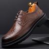 2024 Platform Shoes for Men Shoes Leather Shoes Business Dress Shoes All-Match Casual Wear-Resistant Footwear Chaussure Homme