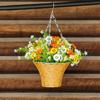 New Artificial Hanging Flowers In Basket Silk Fake Flowers Chain Hanging Basket Flowerpot Wedding Home Party DIY Decoration