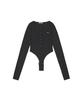 Eonibeu Button Body Suit Charcoal