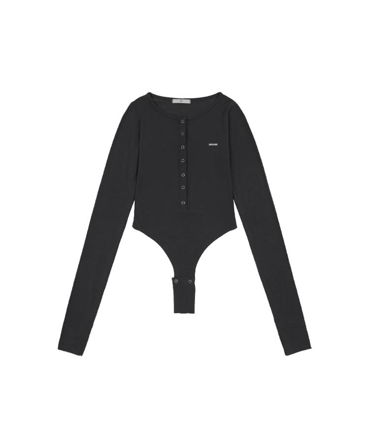 Eonibeu Button Body Suit Charcoal