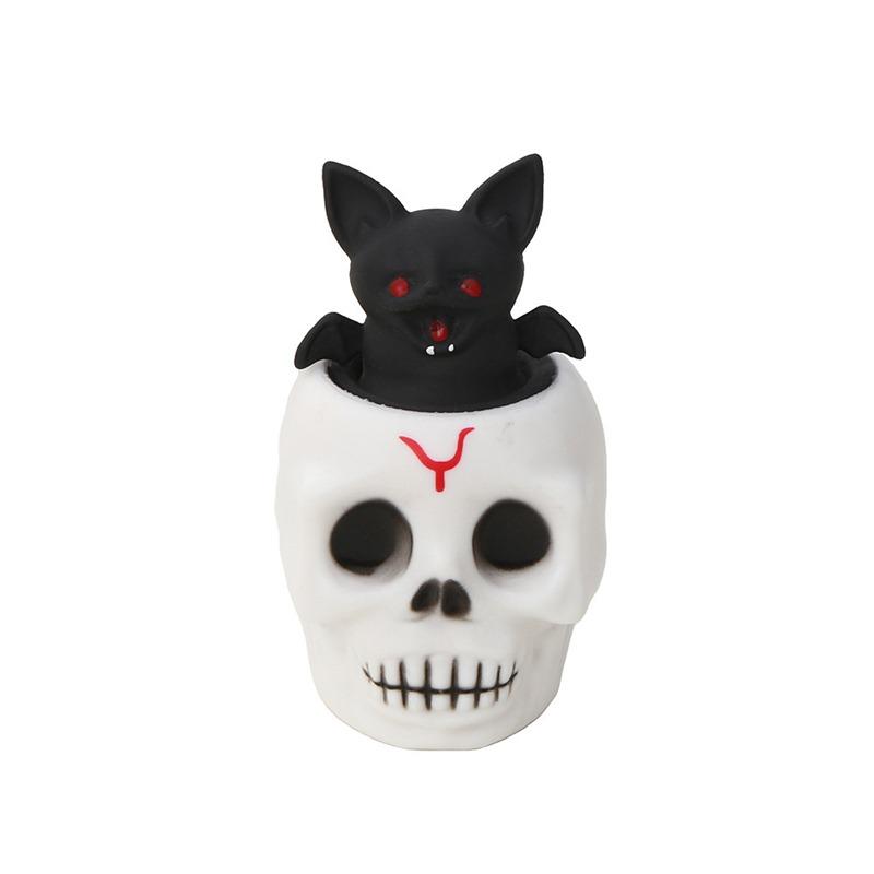 Pop-up Squeeze Squishy Toy Halloween Theme Pumpkin Ghost Skull Bat Design Sensory Fidget Toy Stress Relief Trick Or Treat Party