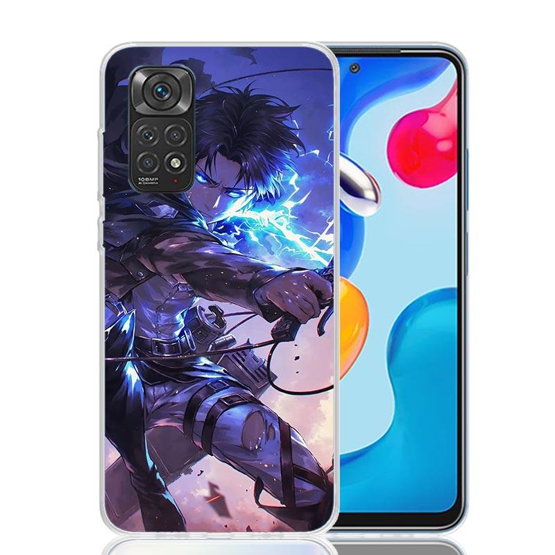 A-Attack On T-Titan Levi Phone Case For Xiaomi Redmi Note 15 14 13 12S 12 Pro Plus 11S 11E 11 11T 10S 10 Art Soft Pattern Cover