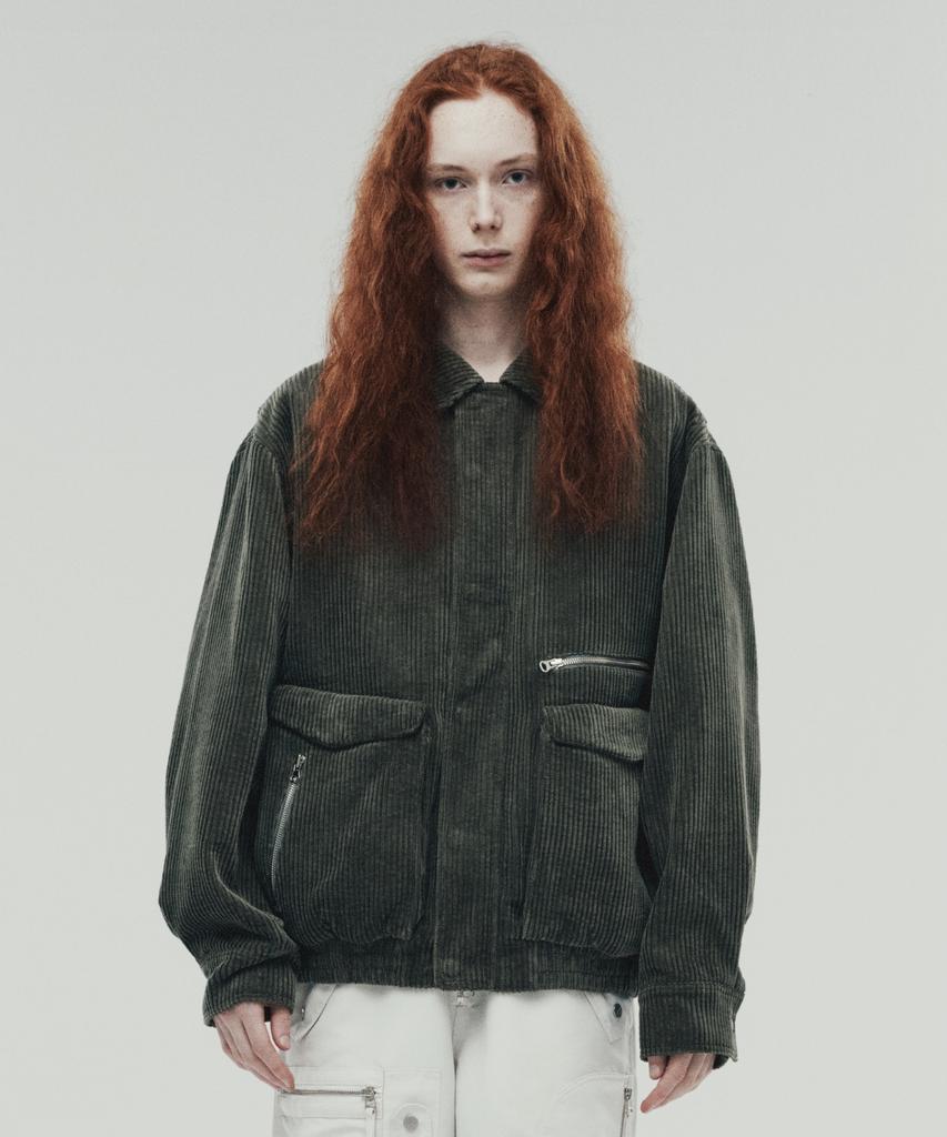 Thevinylhouse Corduroy Blouson Khaki (Vh2Dfub930A)