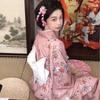 Printed Floral Traditional Japanese Kimono Japanese Style Asian Sakura Girl Kimono Dress Elegance New