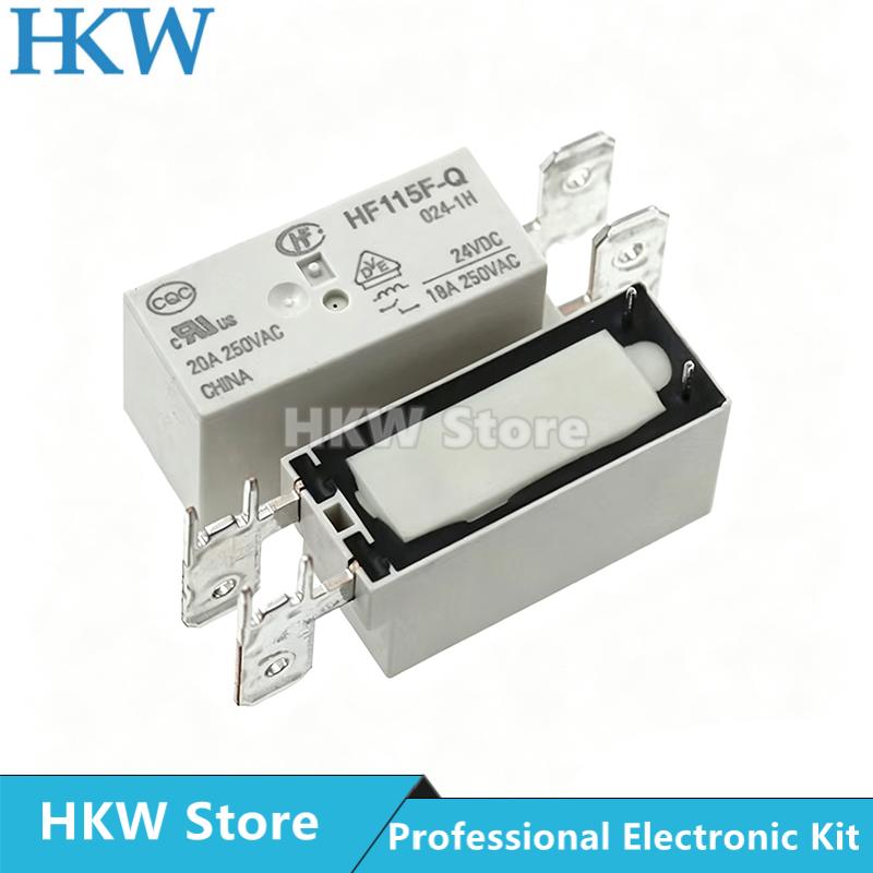 5pcs Power Relay HF115F-Q HF115F-Q-005-1H HF115F-Q-012-1H HF115F-Q-024-1H HF115F-Q-048-1H 012 024 1H 20A 5V 12V 24V 48V Relays Relays 5