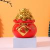 Exquisite Piggy Shape Figurine Chinese Feng Shui Collectible Luck and Wealth for Desktop Home TV