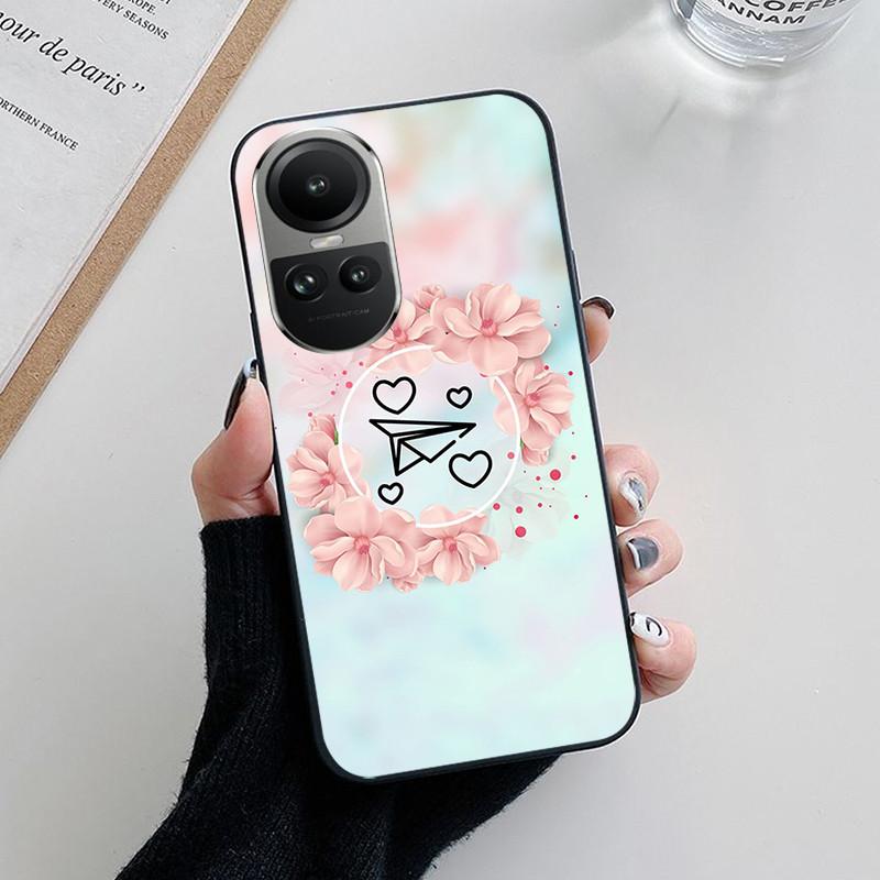 For OPPO Reno 10 5G Case CPH2531 Fashion Soft Silicone Back Cases for OPPO Reno10 Pro Plus CPH2521 Phone Cover etui Fundas Cute