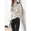 Women Casual Chic Loose Cashmere Sweater Autumn Winter Oversize Thick Long Sleeve Turtleneck Warm Knit Pullovers