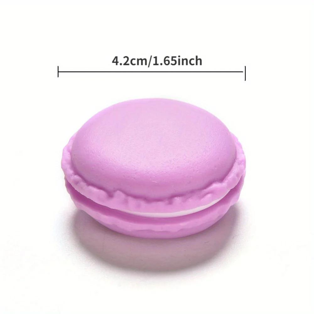 6 Stück zufällige Farben Macaron-Aufbewahrungsbox Süßigkeiten-Organizer für Radiergummi Geschenk Zuhause Kleine Macaron-Schmuckaufbewahrungsbox