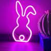 Easter Bunny Tail Shape LED Neon Lights USB Charging Cartoon Spring Rabbit Lamp Desk Decor For Teen Kids Girls Boys
