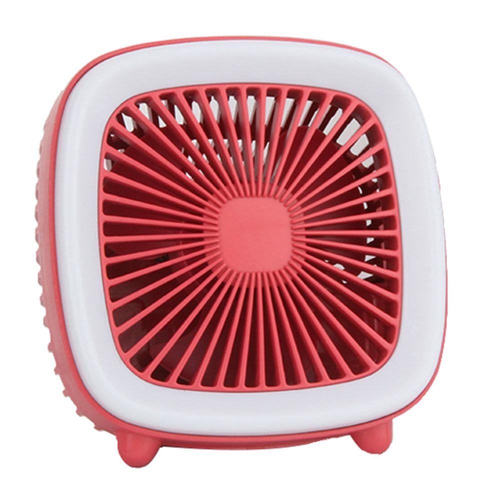 

FC-6352 Міні-настільний вентилятор з 3 регульованими швидкостями, USB-акумуляторний літній вентилятор для охолодження зі світлодіодним підсвічуванням Red