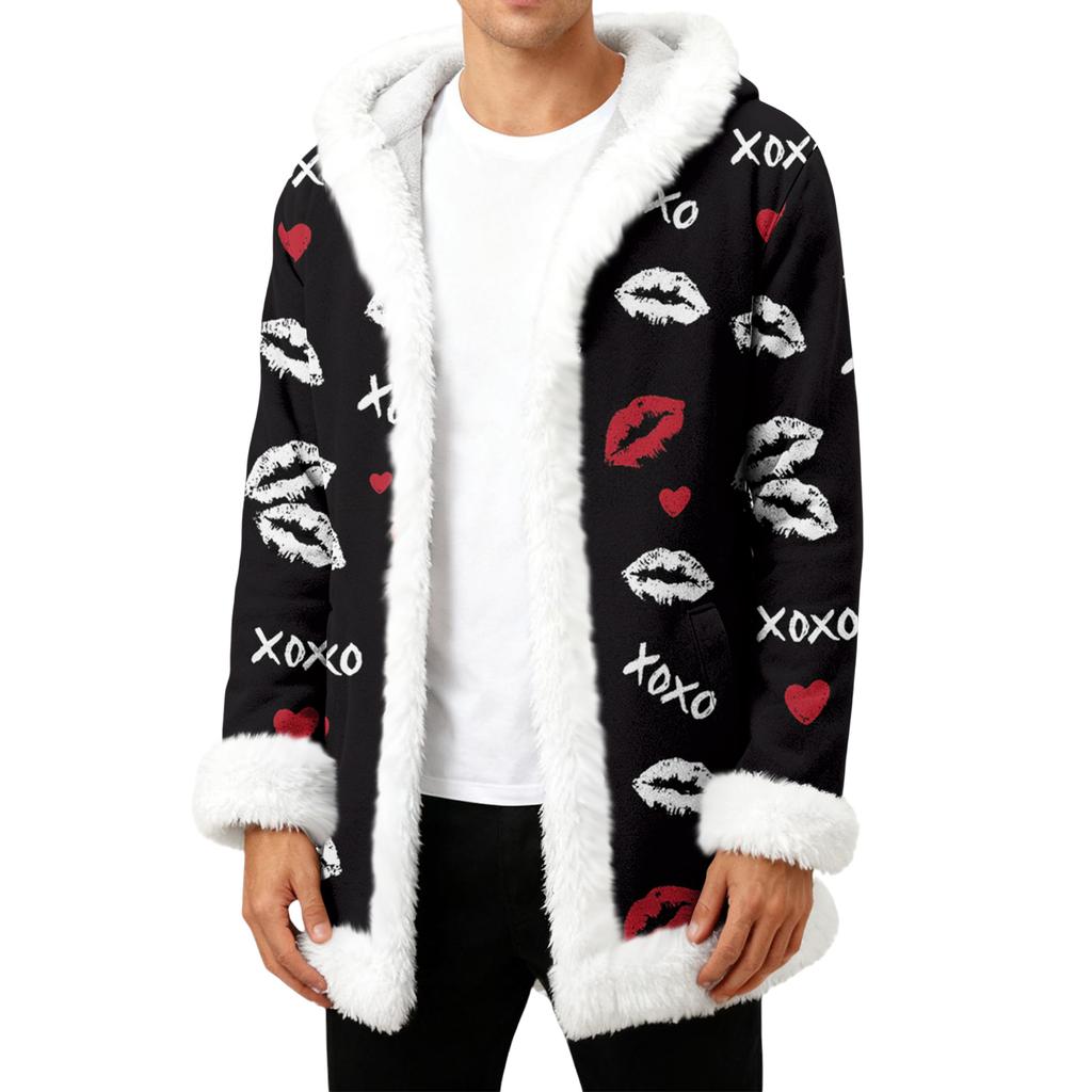 Unisex Kapuzenstrickjacke mit Taschen, Warme Oberbekleidung