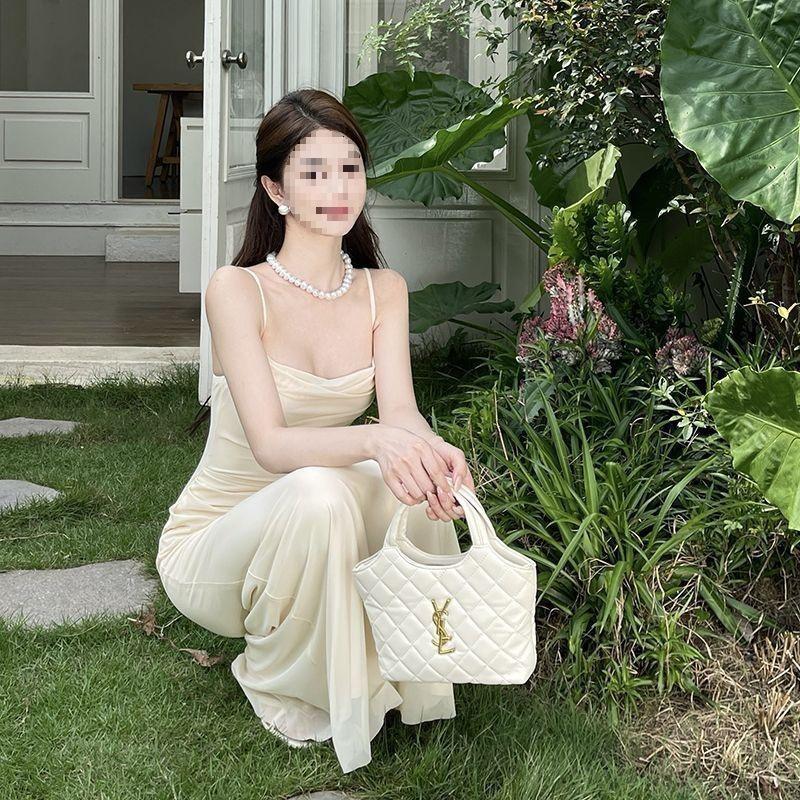 Elegant Summer Boat Neck Pleated Dress - Women's Waist-Cinched Fairy Style with Straps