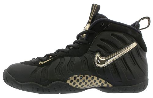 Nike Air Foamposite Pro Black Metallic Gold GS 644792-010 36.5