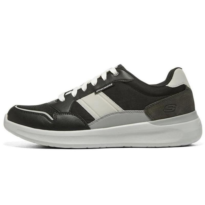 Skechers Lattimore Men Stylish Versatile Low Running Shoes Black Grey 210359-BKGY 42.5