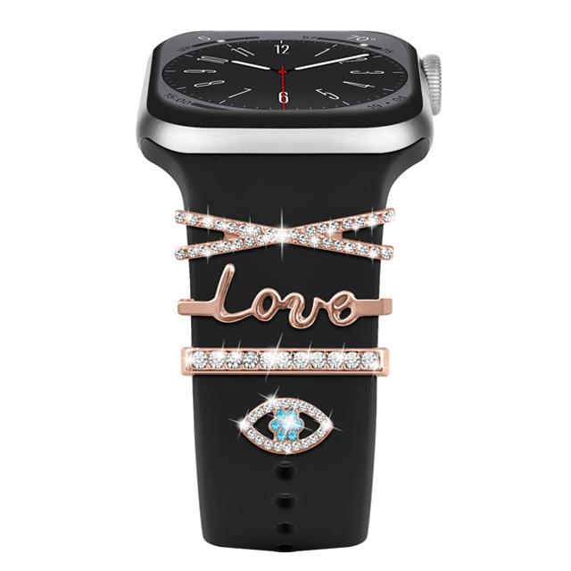 Decoration For Apple watch ultra 2 band 10 9 11 Diamond Jewelry Charms Accessories samsung/Huawei/amazfit strap 20/22mm Bracelet