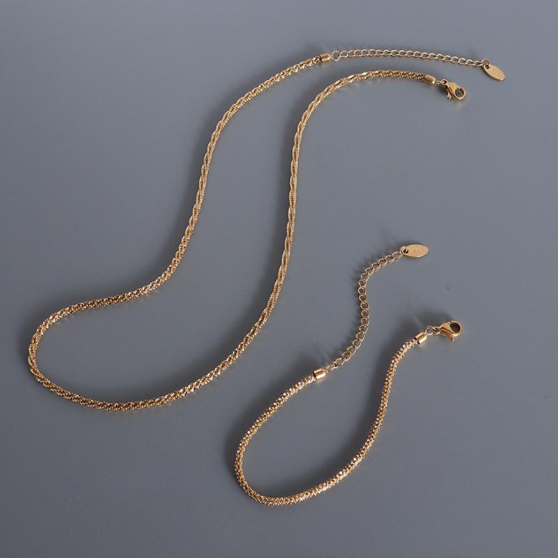 

Цыганский браслет из цветной капусты, ювелирный набор, аксессуары Spice Girl, браслет из титановой стали с позолотой, женское ожерелье Guochao