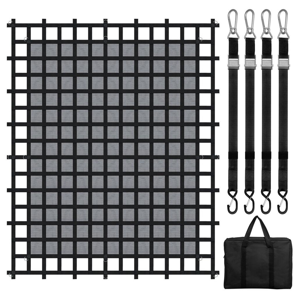 Lastnät Kraftigt Lastnät 120" x 105" Justerbara Spännen & S-Krokar