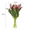 7pc Latex Tulip Artificial Flowers Bouquet Realistic Mother's Day Gift Easter for Wedding Home Kitchen Table Decoration