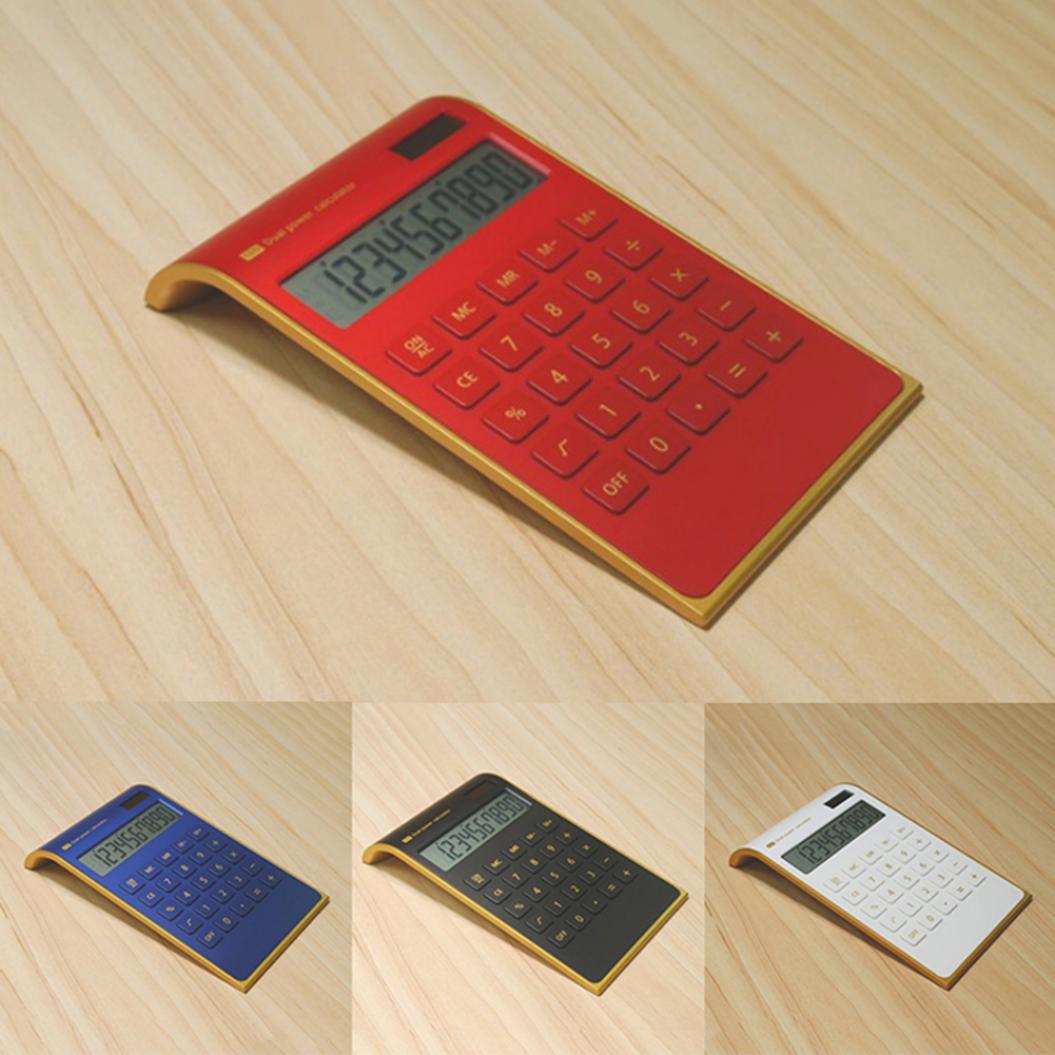 

Солнечная энергия, модный наклонный школьный офис, 10-значный настольный калькулятор
