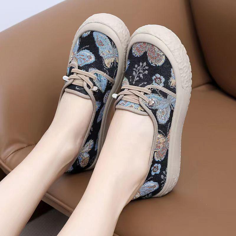 

Women s Outdoor Non-slip Shock-absorbing Sports Shoes - Old Beijing Style Casual Soft Sole Badminton Sneakers Size 37