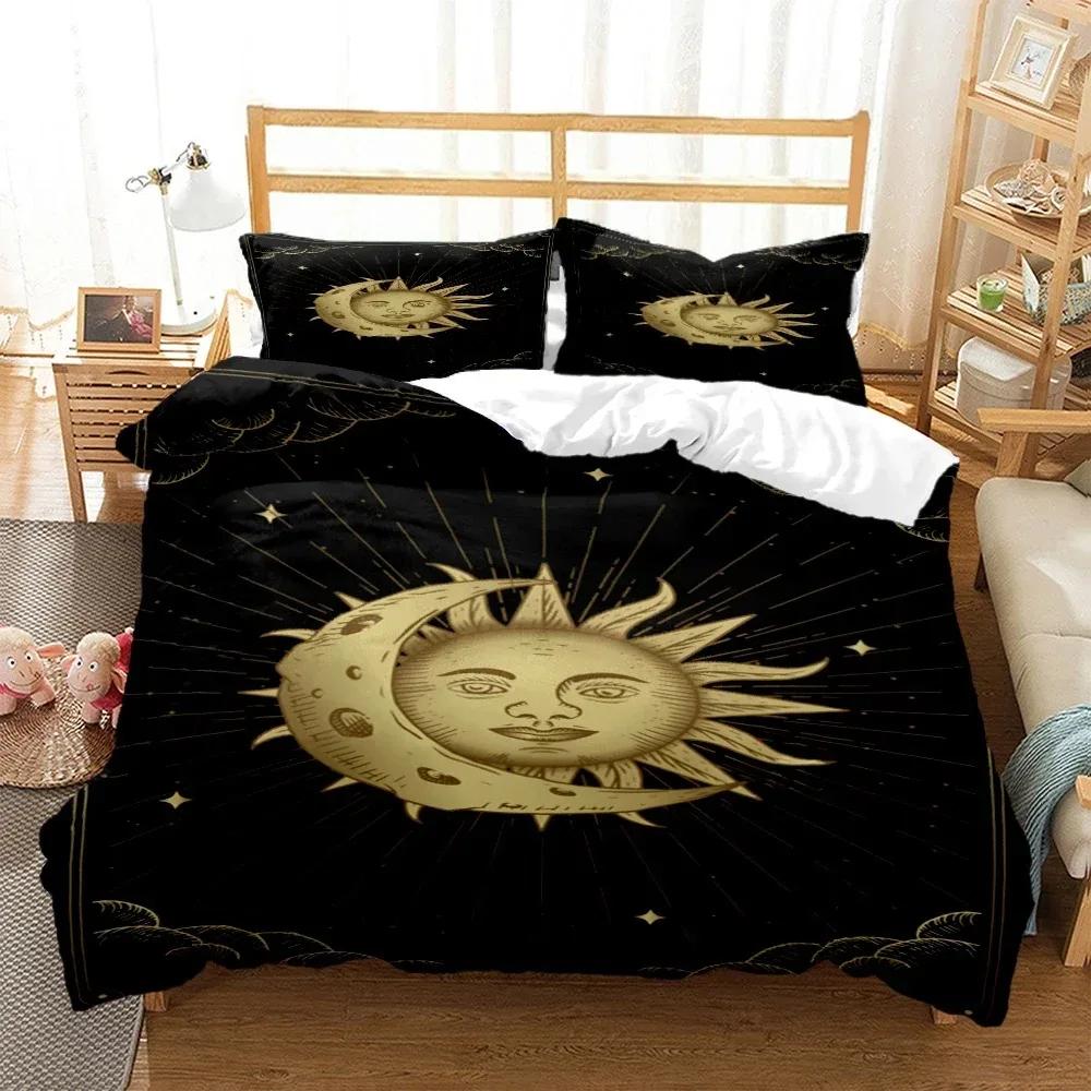 Mysterious Celestial Body Digital Print Polyester Bedding Sets Child Kids Covers Boys Bed Polyester Set for Teens Bedding Set